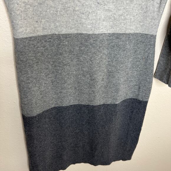 Banana Republic Wool Cashmere Blend Gray Beige Colorblock Dress Small - Picture 4 of 10